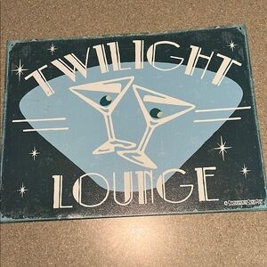 Retro tin sign “Twilight Lounge”
